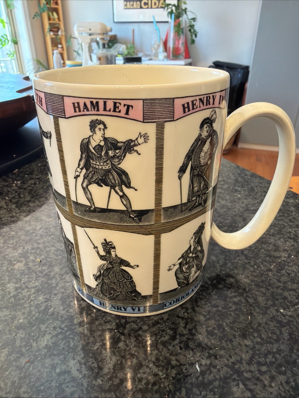 Wedgwood William Men & Women Of Shakespeare 4 5/8”Tall Mug Coffee Cup